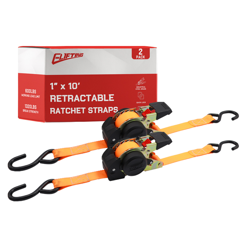 Straps Ratchet Uathoibríoch In -aisghabhála (2 phacáiste) a dhíbirt 1 "x 10" (2 phacáiste)